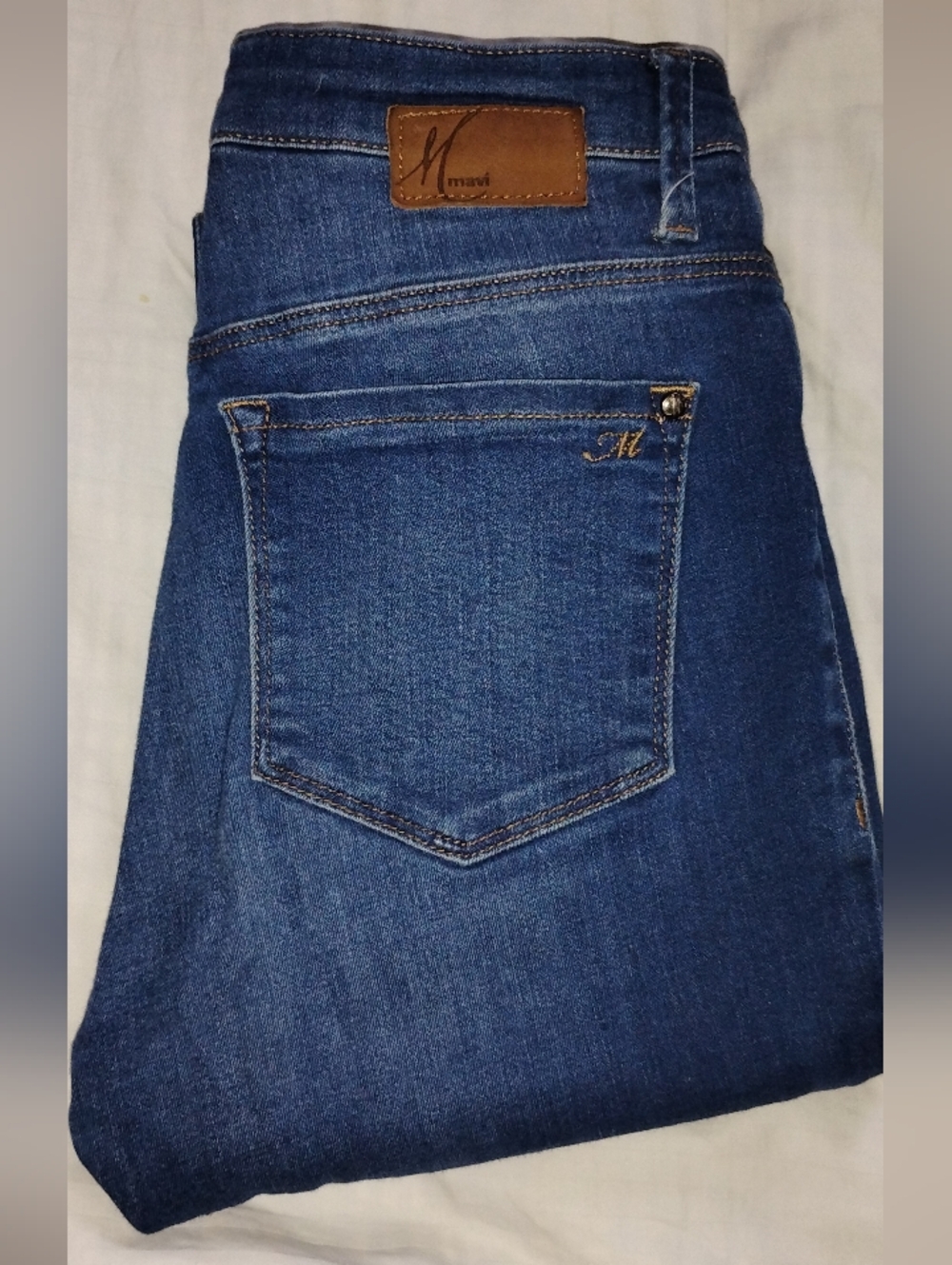 Mavi Alyssa Women's Slim Straight Dark Blue Denim Jeans